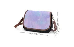 Pink Holographic Pastel Color Vintage Crossbody Bag for Women Medium Leather Hobo Bags Shoulder Bag Classic City Leather Satchels