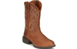 Justin Men&apos;s Rendon Brown Western Boots - Ee Width In Cognac
