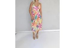 Flying Tomato Strappy Back Sundress In Multi Color