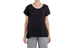 Cut Loose Women&apos;s Cap Sleeve Swing Top In Black