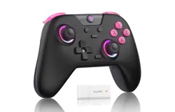 New EasySMX Absolute Shadow X05 Wireless Game Controller for PC&sol;Steam&sol;iPhone&sol;Android&sol;Switch - Bluetooth Controller Gamepad with Hall Effect&comma; RGB Light & Turbo&comma; Anti-Drift Controller - Black