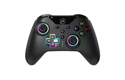 Wireless Gamepad Controller for Switch&sol;Switch OLED&sol;Switch LIte &comma; P Professional Game Controller with RGB Lights&comma; Gamepad with Joystick&comma; Turbo Vibration&comma; Support TURBO Continuous Play&comma; 6-Axis Gyro Function &lpar;Black&rpar;