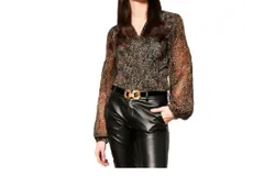 Desoto Emilia Abstract Dot Blouse In Multi