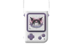 Sanrio co-branded neck fan outdoor high wind USB rechargeable cooling neck lazy portable bladeless fan-Kuromi