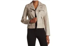 Bernardo Faux Leather Crop Jacket In Mink
