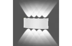 Lampara de pared exterior&comma; LED lampara exterior pared moderna&comma; Impermeable IP65&comma; iluminación de pared exterior para porche&comma; escaleras&comma; pasillo&comma; 8W blanco - blanco