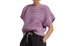 Varley Fillmore Knit Sweater In Smoky Grape