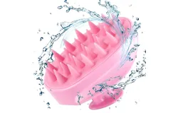 Scalp massager shampoo brush&comma; hair scalp brush shower hairbrush head massager&comma; stress relieve&comma; relax hair growth&comma; dandruff brush scalp exfoliator for women male children pet&comma; pink