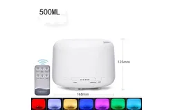 ASAKUKI 500ml Premium&comma; Essential Oil Diffuser with Remote Control&comma; 5 in 1 Ultrasonic Aromatherapy Fragrant Oil Humidifier Vaporizer&comma; Timer and Auto-Off Safety Switch