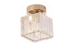 Modern Crystal Ceiling Light, Semi Flush Mount Ceiling Light Fixture Small Chandelier Crystals Hallway Light fixtures Black Close to Ceiling Light for Living Room Kitchen Bedroom