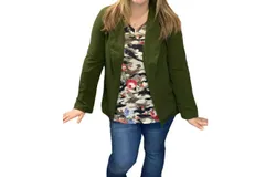 Andree By Unit Working Girl Blazer In Olive