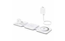 Charging Station for Multiple Apple Devices&colon; 3 in 1 Foldable Magnetic Wireless Charger Stand - Travel Charging Dock&comma; Compatible with iPhone 16 15 14 13 12 Pro Max Plus Apple Watch AirPods