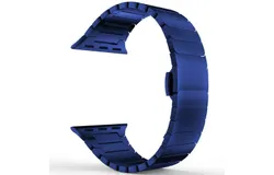 apple Watch Solid stainless steel bead strap apple watch9 bow buckle metal strap  38&sol;40&sol;41mm blue