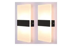Lámpara De Pared Interior Acrílico Modernas Hogar Led 2pcs Luz cálida