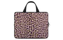 Leopard Print Laptop Bag Women Man 10 12 13 15 17 Inch Office Notebook Travel Computer Handbag Waterproof Bag Notebook Cover
