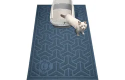 Cat Litter Mat&comma; Litter Trapping Mat Soft on Kitty Paws&comma; Large Litter Box Mat 60&ast;90&ast;0&period;7cm Scatter Control for Cat Litter&comma; Waterproof and Extra Large Litter Box Carpet&period;