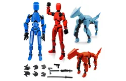 T13 Action Figure&comma;Robot Action Figure&comma;T13 Action Figure 3D Printed Multi-Jointed Movable&comma;13 Action Figure Dummy&comma;Decorations for Action Figures -set4