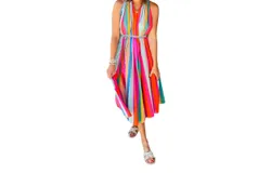 Mille Marilyn Dress In Confetti Stripe