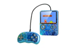 G6 Handheld Dual Game Console with 500&plus; Games 3&period;5-inch Screen&comma; 6000mAh Power Bank&lpar;Blue&rpar;