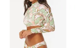 Rip Curl La Quinta Cropped Rashguard In White