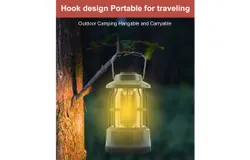 Camping Lantern  LED Camping Light Dimmable Water-Resistant Lantern&comma; COB  Retro Tent Light  with Handle for Survival Hiking Fishing  Snow Emergency Lighting