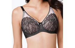 Wacoal Retro Chic Full Figure Underwire Bra In Black