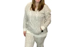Honeyme Cheetah Hoodie In White