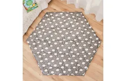 Hexagon Baby Play Mat for Floor&comma;51"×59" Thicken Ultra Soft Playmat&comma; Washable 6 Panel Playpen Mat Non-Slip Crawling Mat for Babies Floor Tummy time&lpar;Cloud&rpar;