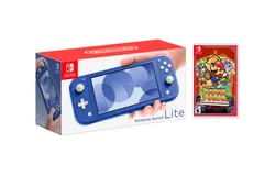 Nintendo Switch Lite Blue Bundle With Paper Mario&colon; The Thousand-Year Door Game