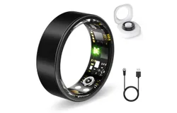 R11M Health Rings for Women Men&comma; Fitness Tracker with Heart Rate&comma;Blood Oxygen&comma; Blood Pressure&comma; Sleep Tracker&comma; Step Tracker&comma; No Subscription Fee&comma; IP68 Waterproof Smart Ring for iphone & Android &lpar;Black 10&num;&rpar;