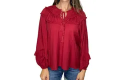 Oddi Diana Blouse In Red