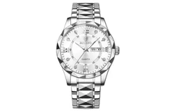 FILIEKEU Quartz Watch For Man B2521 Casual Stainless Watch Waterproof Men Watch Calendar Chronograph Waterproof Sport Analog Quartz Watches Dial Fashion Wristwatch for Men