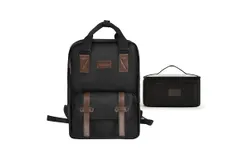 Cwatcun D78 Camera Backpack Waterproof Camera Bag Photography Backpack Large Capacity Camera Case with Tripod Holder 15&period;6 Inch Laptop Compartment for Women Men