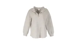P&period;cill Women&apos;s Ella Half Zip Hooded Top In Heather Grey