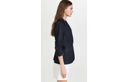 Cinq à Sept Women Khloe Single Button Denim Blazer Indigo