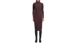 Enza Costa Raglan Midi Dress In Bordeaux