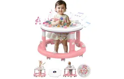 Baby Walker&comma; Baby Jumper Activity Center&comma; Baby Walkers and Activity Center&comma; Baby Walker with Wheels for Boys Girls&comma; Features 360 Degree Swivel Seat&comma; Bounce Footpad for 6-18 Months