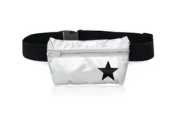 Hi Love Women&apos;s Travel Fanny Pack In Silver&sol;black Star
