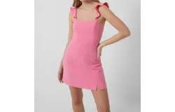 French Connection Whisper Ruffle Strap Dress In Morning Glory
