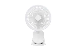 Portable 3-Speed &ZeroWidthSpace;&ZeroWidthSpace;USB Rechargeable Fan 2400mAh Clip-on Fan Night Light Desk Fan Camping Fan 5&period;9 Inch Table Fan Outdoor Travel Mini Clip-On Fan USB