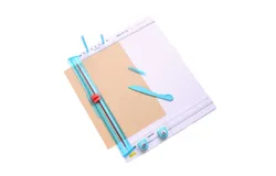 KW-trio 13095 Paper Trimmer Scoring Board 7 in 1 Craft Paper Cutter Blades Scoring Tool with Paper Folding for Making Photo Scrapbooking Gift Card Label Cardstock 12 x 12 inch