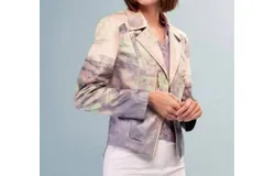 Insight Moto Leather Jacket In Liquid Desert