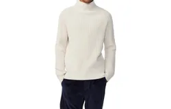 Nn07 Liam Mock Neck Sweater In Natural Mel