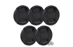 &lpar;5 Pack&rpar; 58mm Center Pinch Snap On Lens Cap Front Dust Cover for Canon Nikon Sony Fujifilm SLR Mirrorless Camera