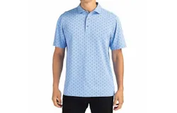 Cutter & Buck Virtue Eco Pique Tile Print Polo Shirt In Atlas
