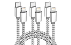 USB C to Lightning Cable 3Pack 6 FT Apple MFi Certified iPhone Fast Charger Type c to Lightning Cable Nylon Braided iPhone Cord for iPhone 13 12 11 Pro Max Xr Xs 8 7 6 Plus and More