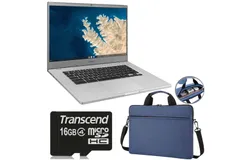 Samsung 15&period;6" Chromebook 4&plus; - Intel Celeron&comma; 4GB RAM&comma; 32GB eMMC &lpar;Platinum Titan&rpar; &plus; 16GB MicroSD Memory Card &plus; SPLASH PROOF LAPTOP BAG