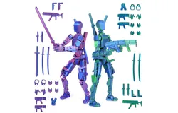 T13 Action Figure Set &lpar;Assembly Completed&rpar;&comma; Titan 13 Action Figures&comma; Multi-Articular Lucky Mobile Robot Nova T-13&comma; &lpar;Purple&sol;Green&rpar;