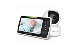 5 inch baby monitor HD baby monitor head security camera room temperature detection two-way intercom