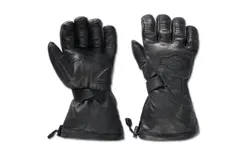 Harley Davidson Men&apos;s Circuit Ii Waterproof Leather Gauntlet Gloves In Black
